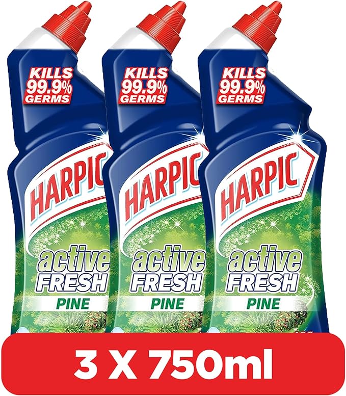 Harpic Pine Active Fresh Toilet Cleaner, 750 ml, Pack of 3